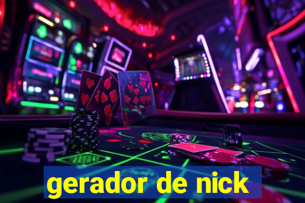 gerador de nick